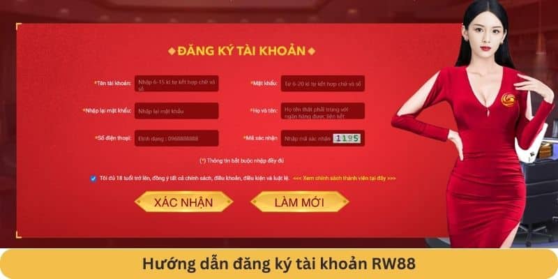 3 bước đăng ký tài khoản RW đơn giản