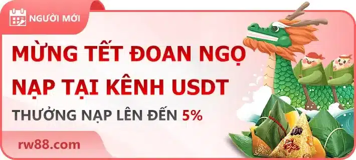 Ưu đãi nạp tiền qua usdt tặng 5%